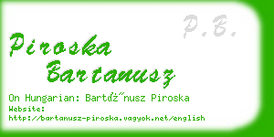 piroska bartanusz business card